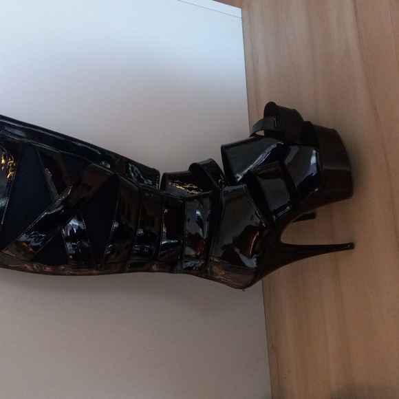 Pleaser Cut-out Gladiator Stiletto Boots - Picture 7 of 12